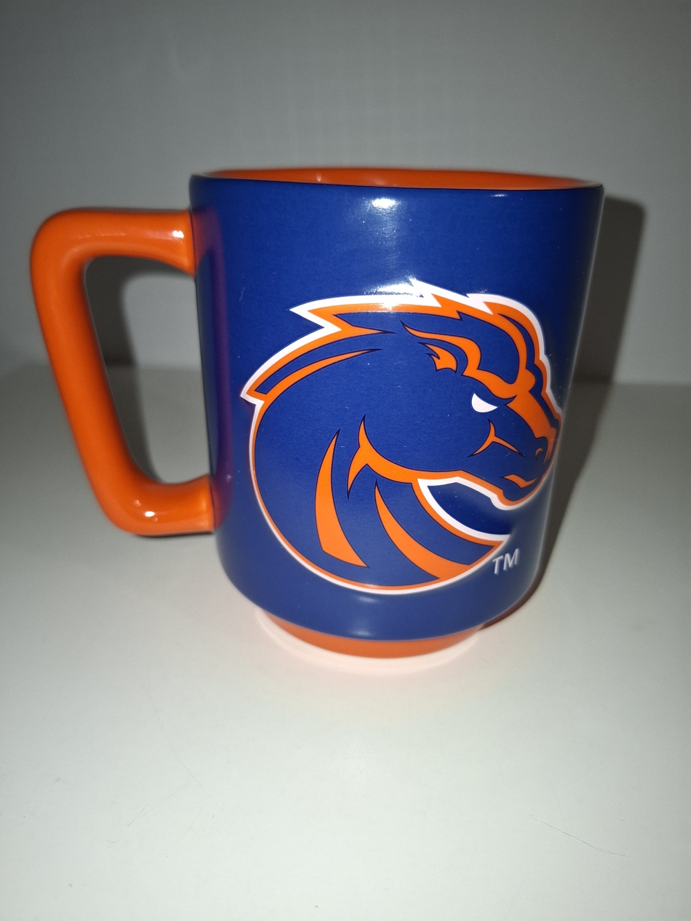 NFL Broncos Blue and Orange Ceramic Mug with Team Logo